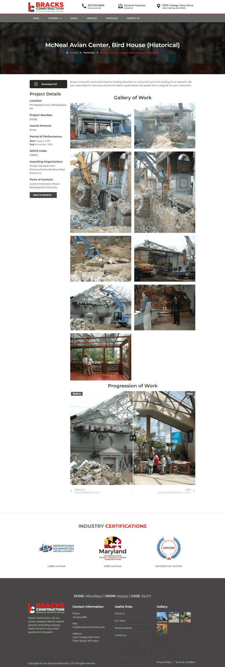 McNeal Avian Center, Bird House (Historical) – Bracks Construction